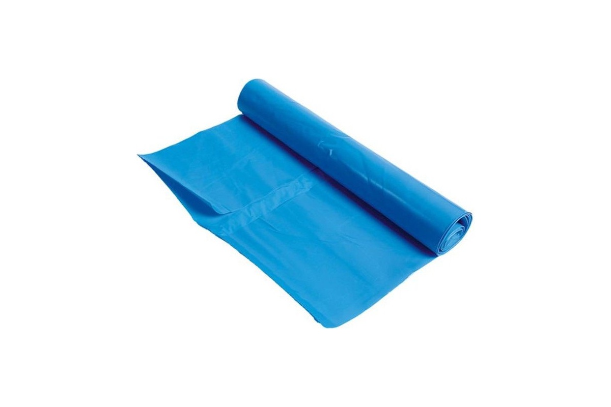 LDPE afvalzakken blauw 240 liter - 65 x 25 x 140cm x 55my (100st)