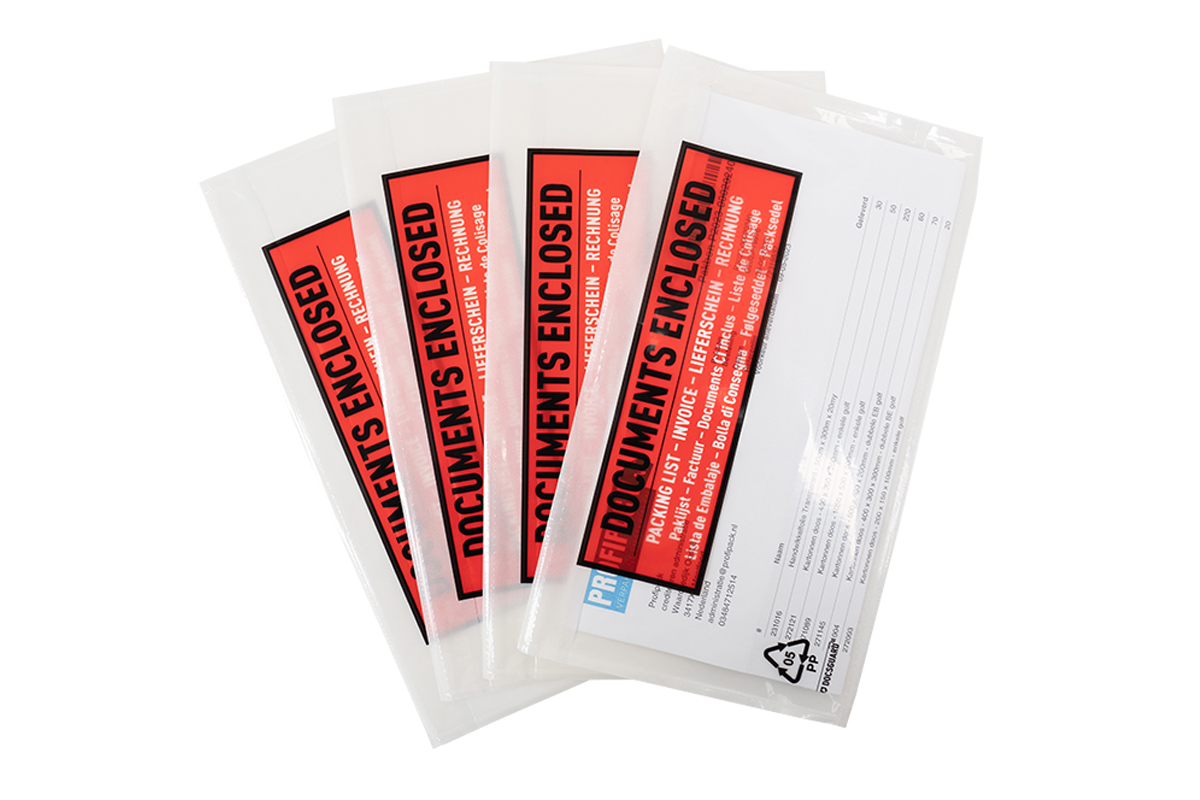 Paklijst enveloppen Documents Enclosed - 225 x 122mm (250 st)