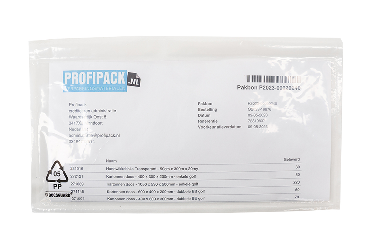 Paklijst enveloppen blanco - 225 x 122mm (250 st)