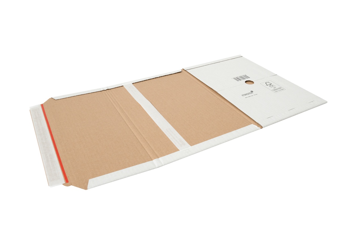 Boekverpakking wit B golf - 305 x 220 x 20mm