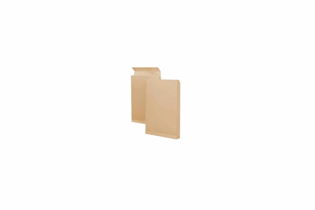 Monsterzak enveloppen Bruin - 230 x 350 x 0-30mm (250st)