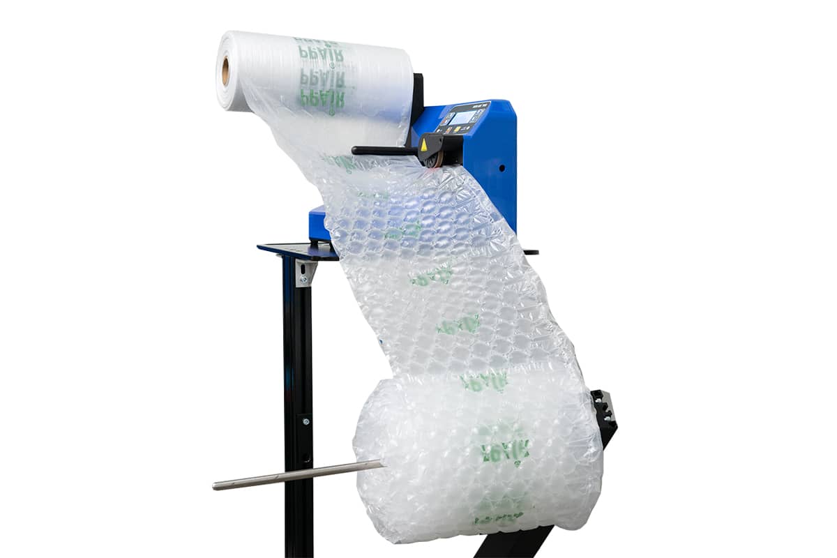 PP-air luchtzakjes machine PROFI met oprolstandaard + 2 rollen mattenfolie
