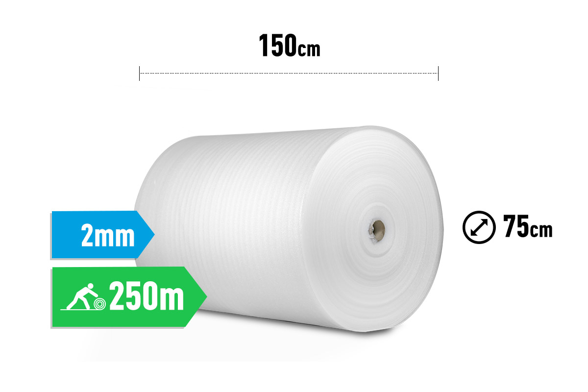 Profipack schuimfolie 150cm 2mm 250m
