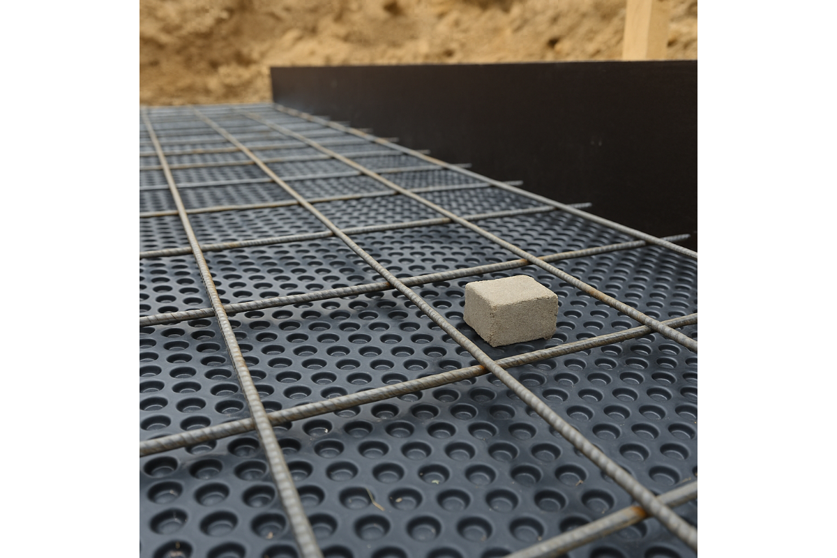 Zwarte noppenfolie - 2 x 20m (40m2)