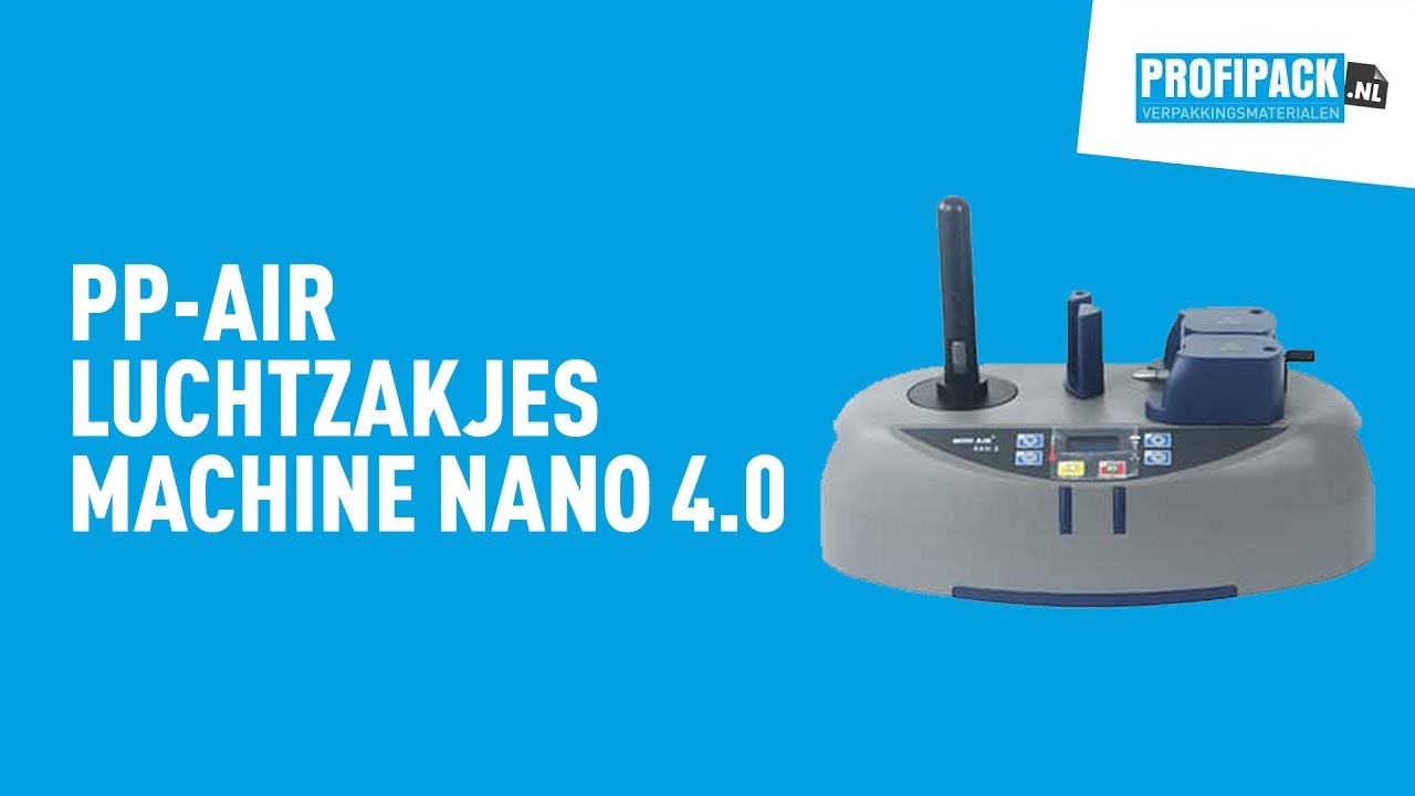 PP-air luchtzakjes machine NANO 4.0 met 2 rollen papieren zakjes PP-air luchtzakjes machine NANO 4.0 met 2 rollen papieren zakjes