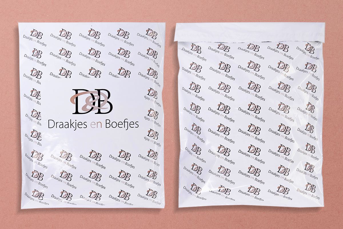 Coex verzendzakken 2 kleuren bedrukt - 340 x 430mm (100st)