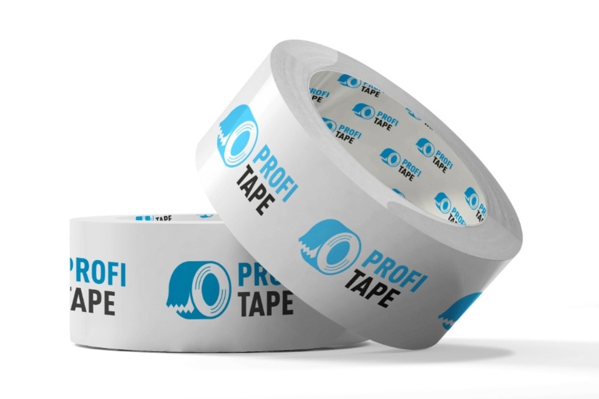Bedrukte PP hotmelt tape - 75mm x 66m (2 kleuren)