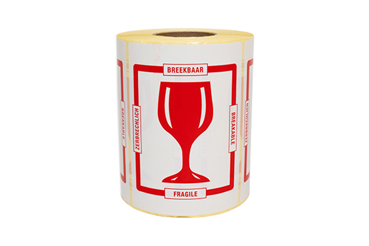 991083 waarschuwingsetiketten breekbaar glas