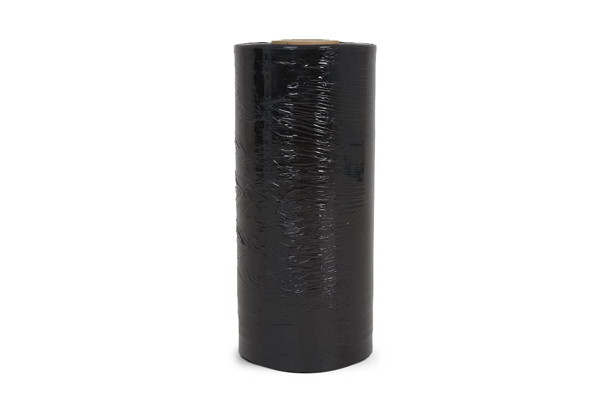 Machinewikkelfolie zwart - 50cm x 1500m x 23my (300% rek)
