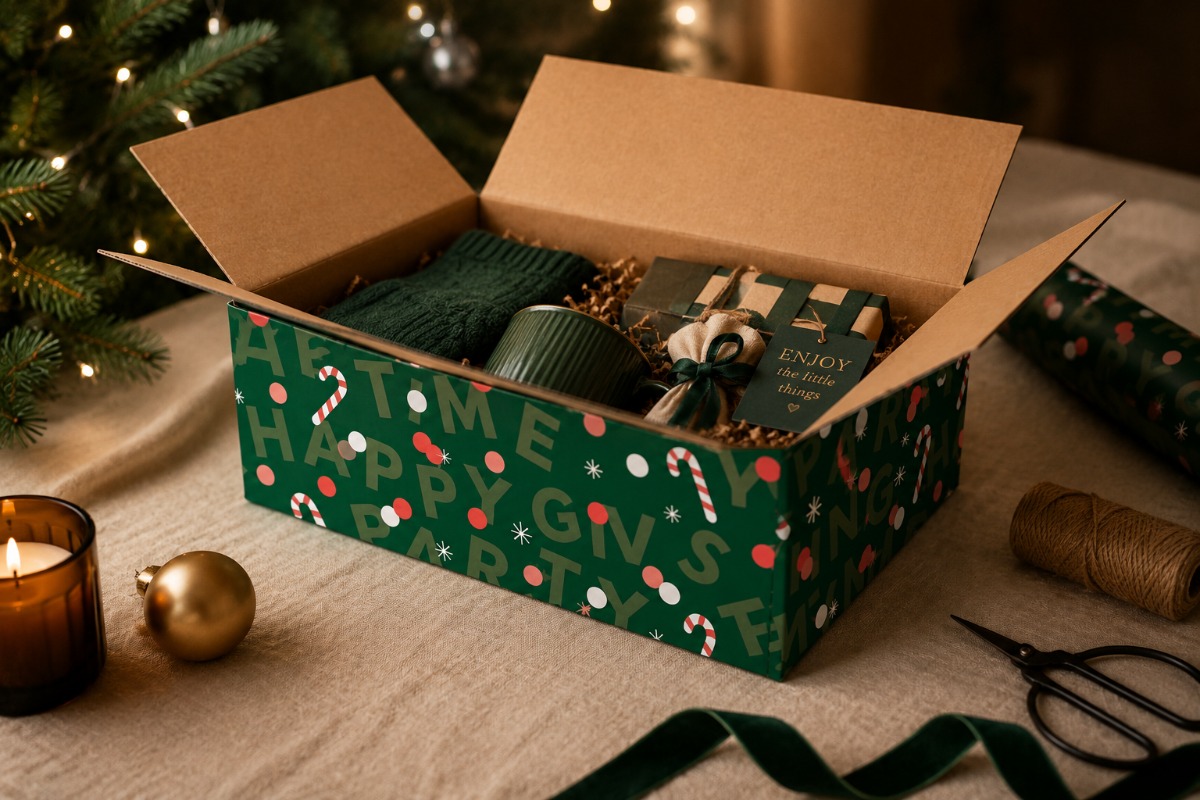 Kerstdoos "Party Time"  - 390 x 290 x 150mm