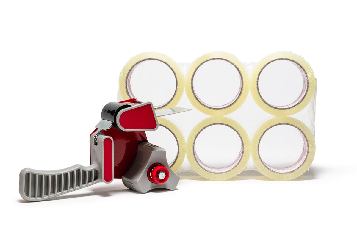 24101502 tape dispenser 6 rollen transparante tape shot1