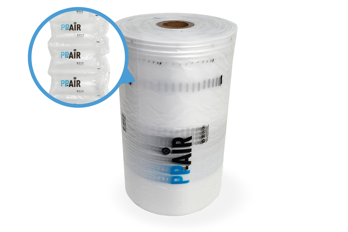 PP air luchtzakjes machine NANO 4 - met 2 rollen folie en voetpedaal