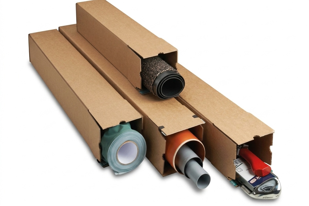 Vierkante kartonnen kokers XL - 610 x 190 x 190mm