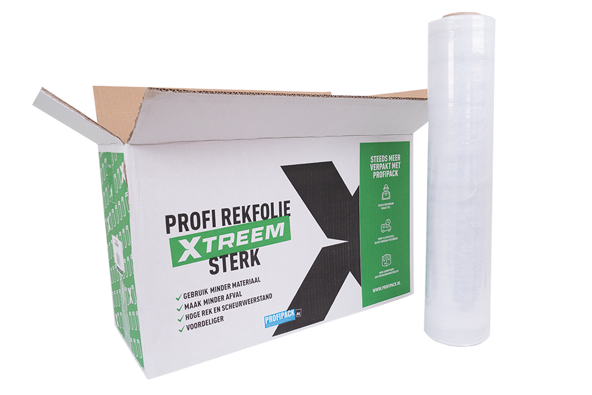 Xtreem handwikkelfolie transparant - 50cm x 400m x 12my Xtreem handwikkelfolie transparant - 50cm x 400m x 12my