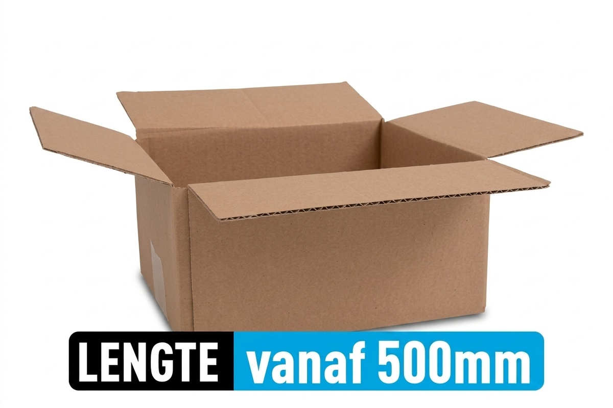 Kartonnen doos (enkele golf) - lengte vanaf 500 mm