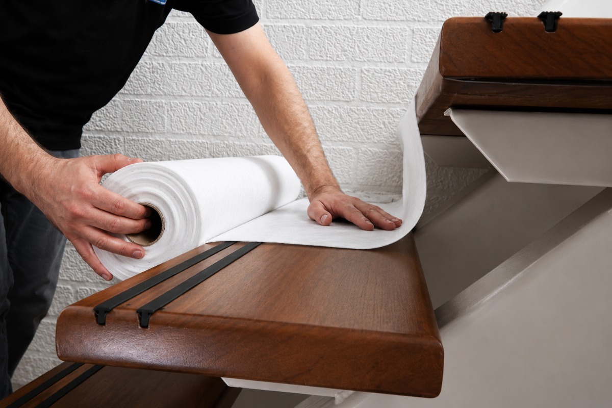 Protexa Grip Vloer afdekvlies zelfklevend wit - 60cm x 25m (180gr/m²)