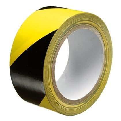 Markeringstape zwart/geel - 50mm x 33m