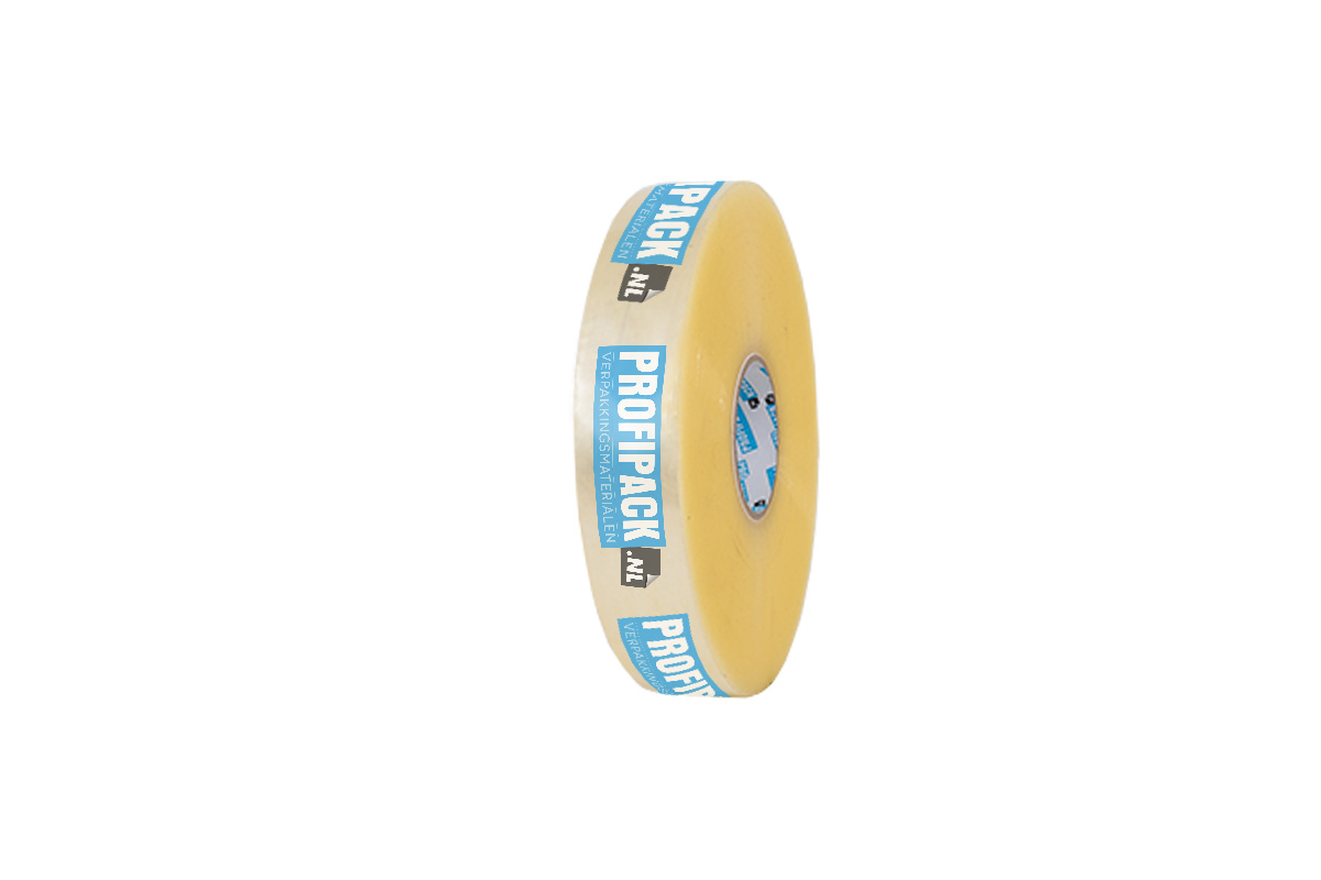 Bedrukte machinetape PP hotmelt  - 50mm x 990m (1 kleur)