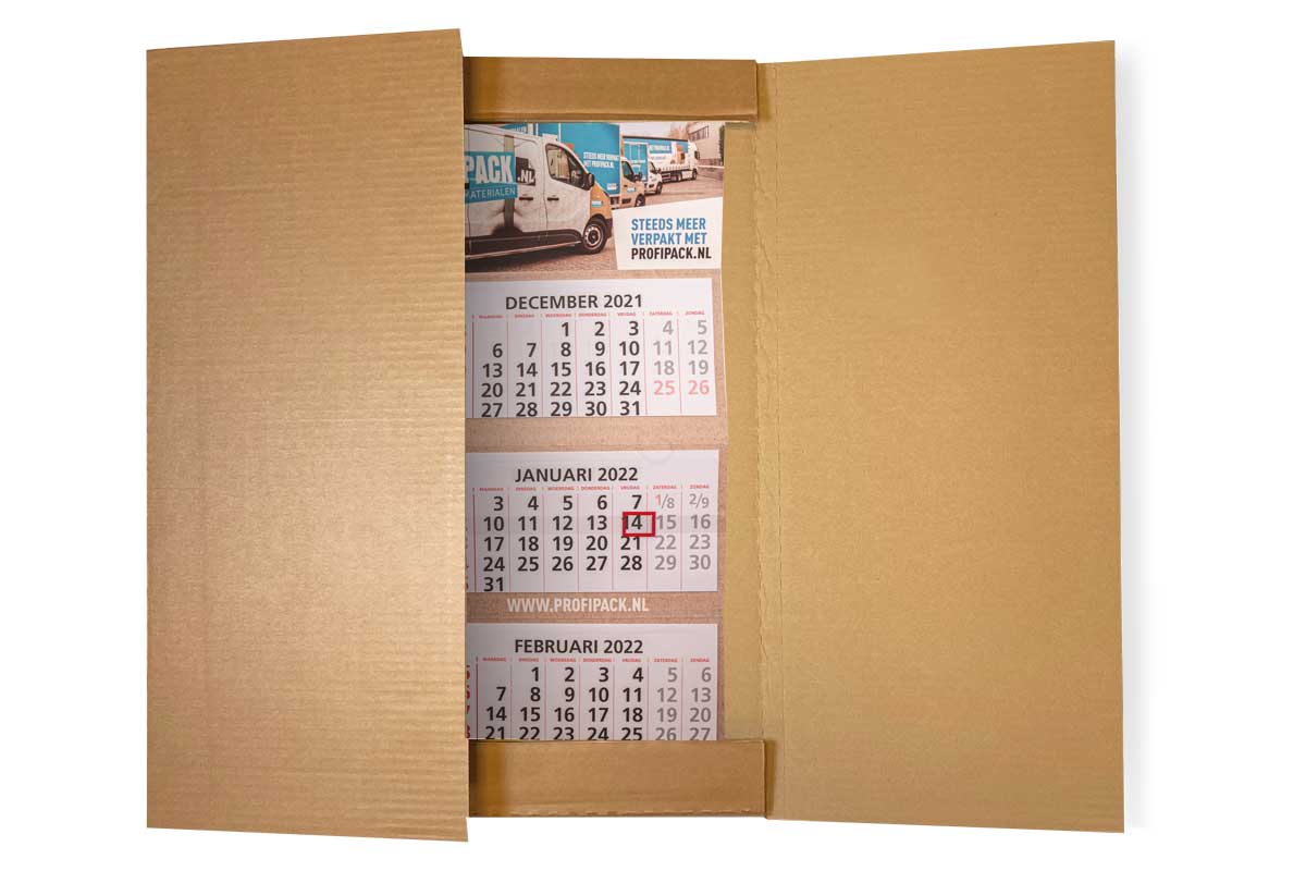 Kalenderverpakking bruin - 945 x 675 x 50mm (20 st)