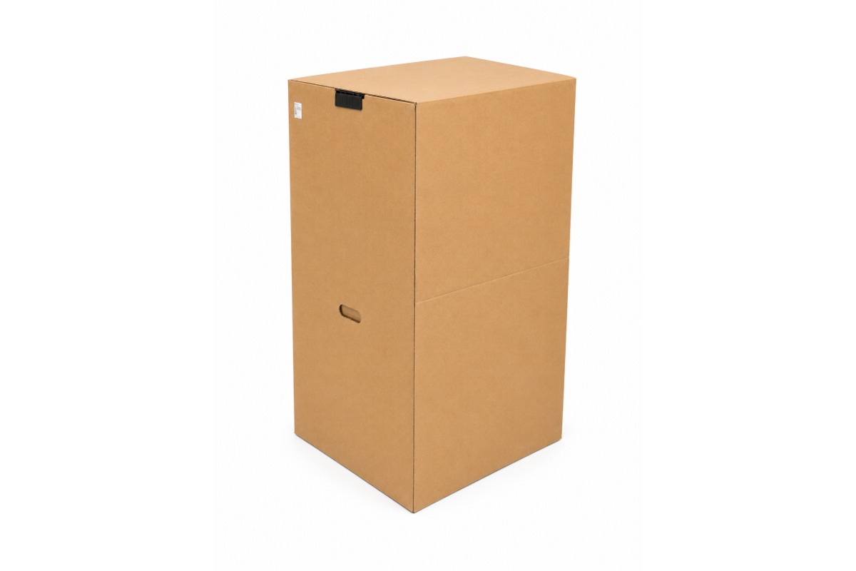 Kartonnen garderobe dozen - 493 x 493 x 850mm + Metalen roede 