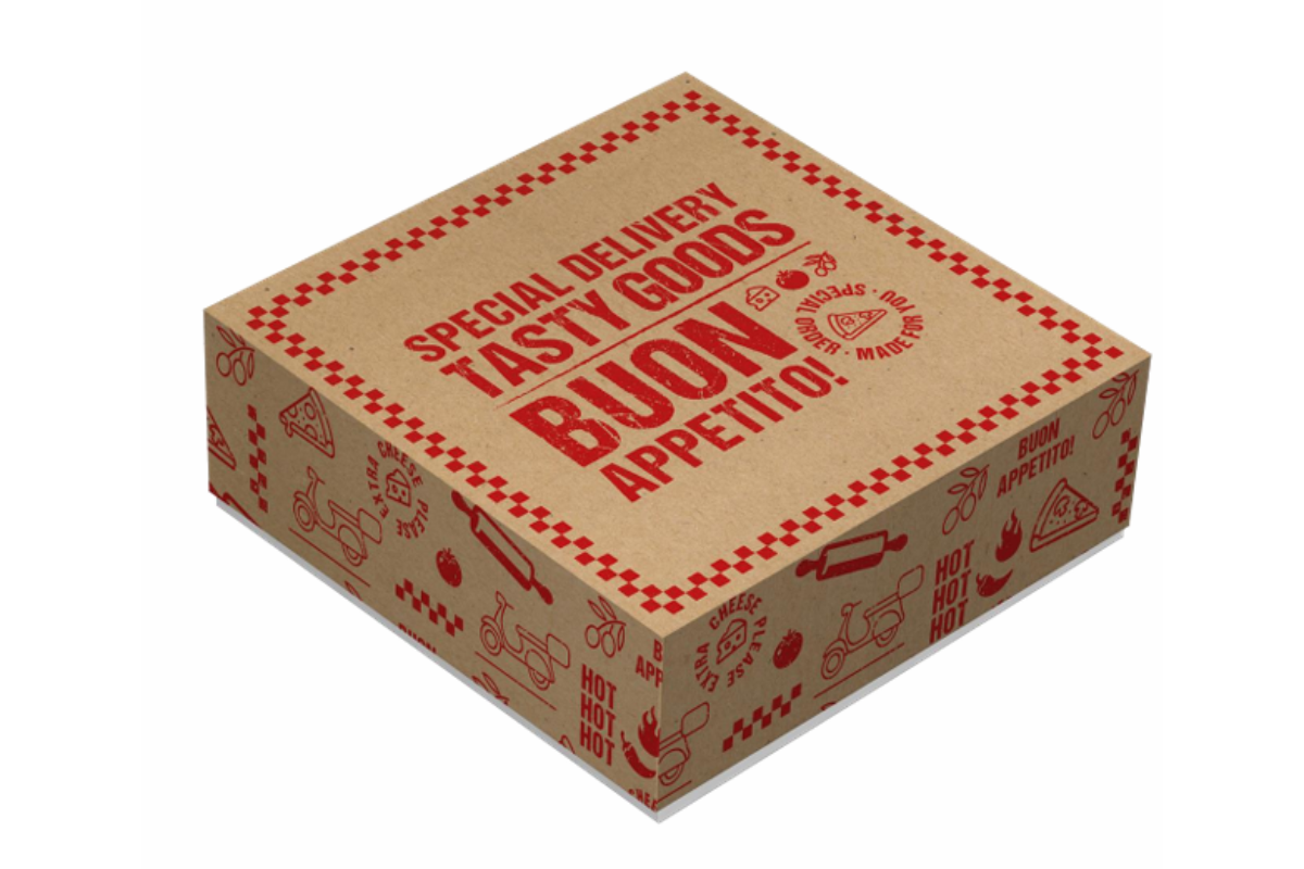 Tapasdoos "Bodem/Deksel Pizza Heroes"" - 370 x 370 x 105mm