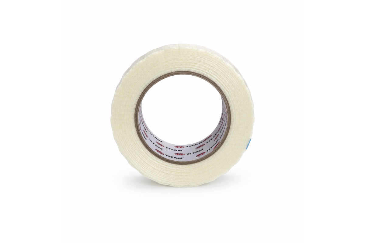 Kruislings versterkte tape transparant - 75mm x 50m