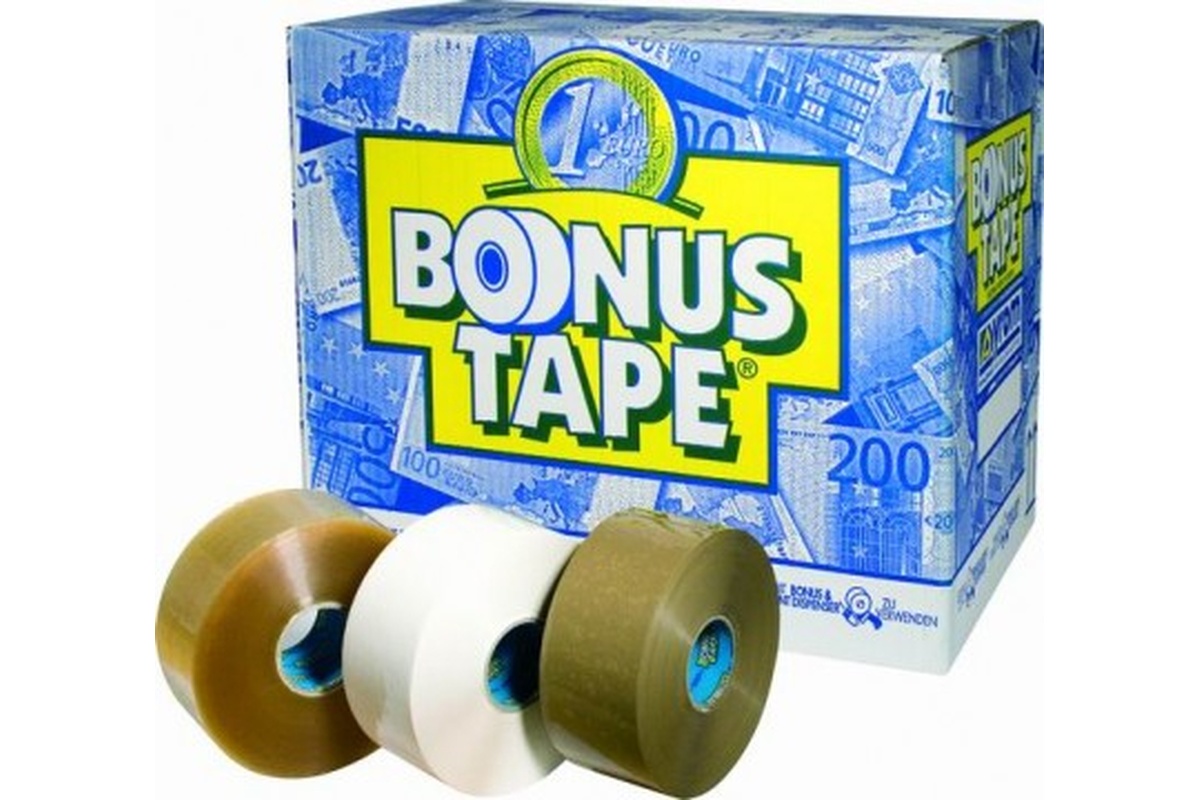 Bonus tape acryl bruin - 50mm x 200m