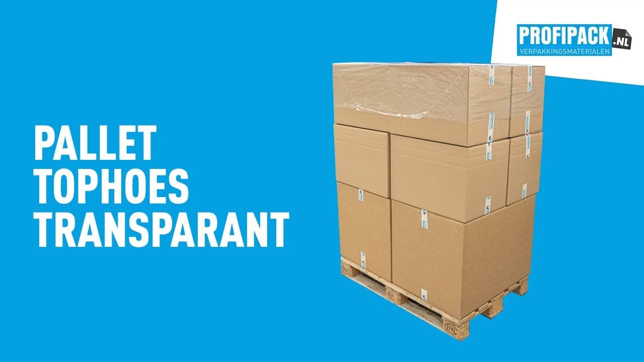 Pallet tophoezen transparant - 100 x 120 x 30cm x 100my (50st)