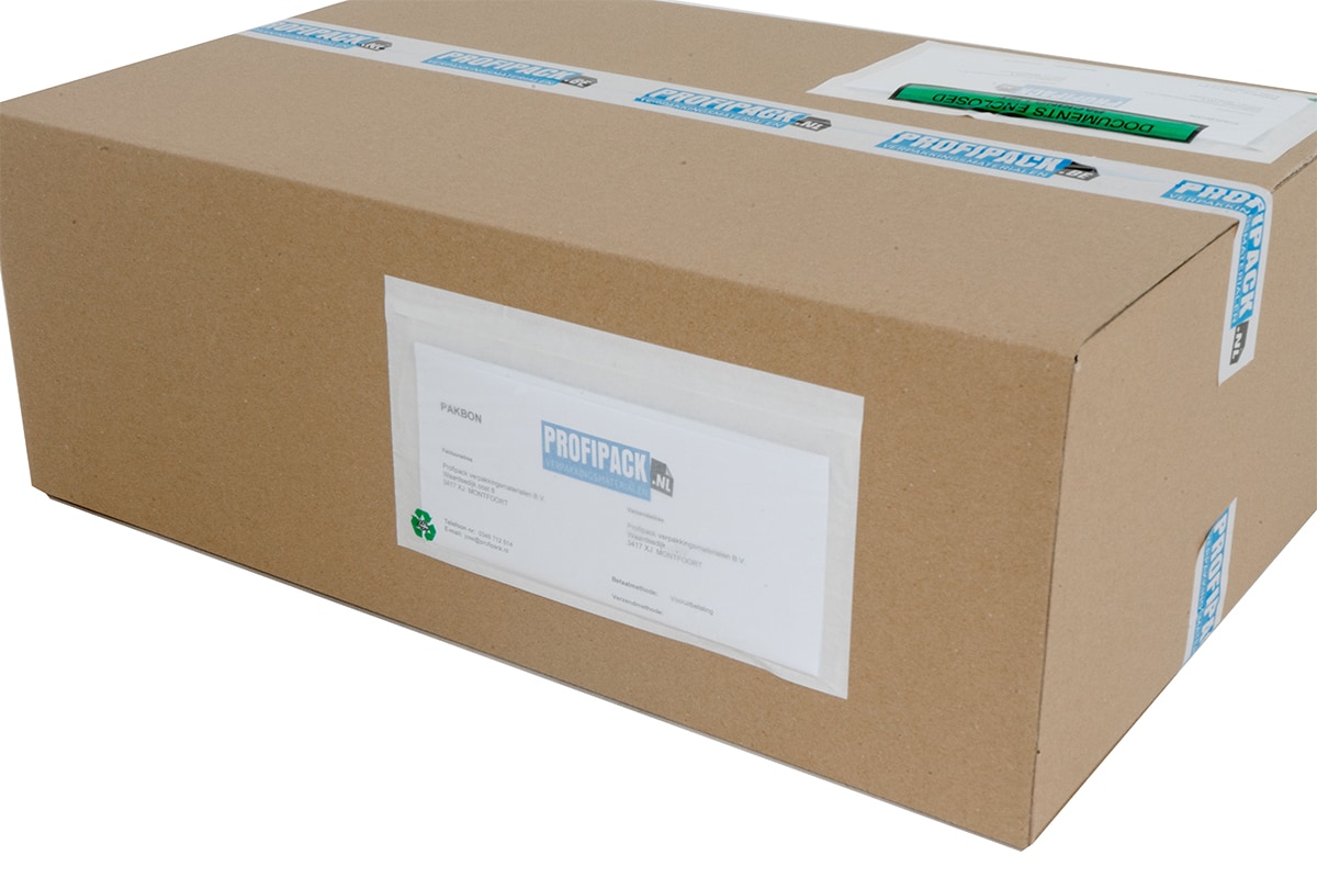Eco papieren paklijst enveloppen blanco - 230 x 125mm (1.000 st)
