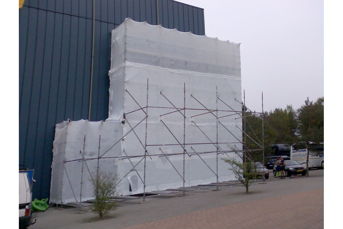 Krimpfolie wit UV (steiger) - 400cm x 25m x 300my