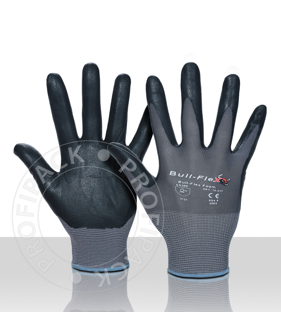 Bullflex Nitril foam montagehandschoenen - maat 9/L Bullflex Nitril foam montagehandschoenen - maat 9/L