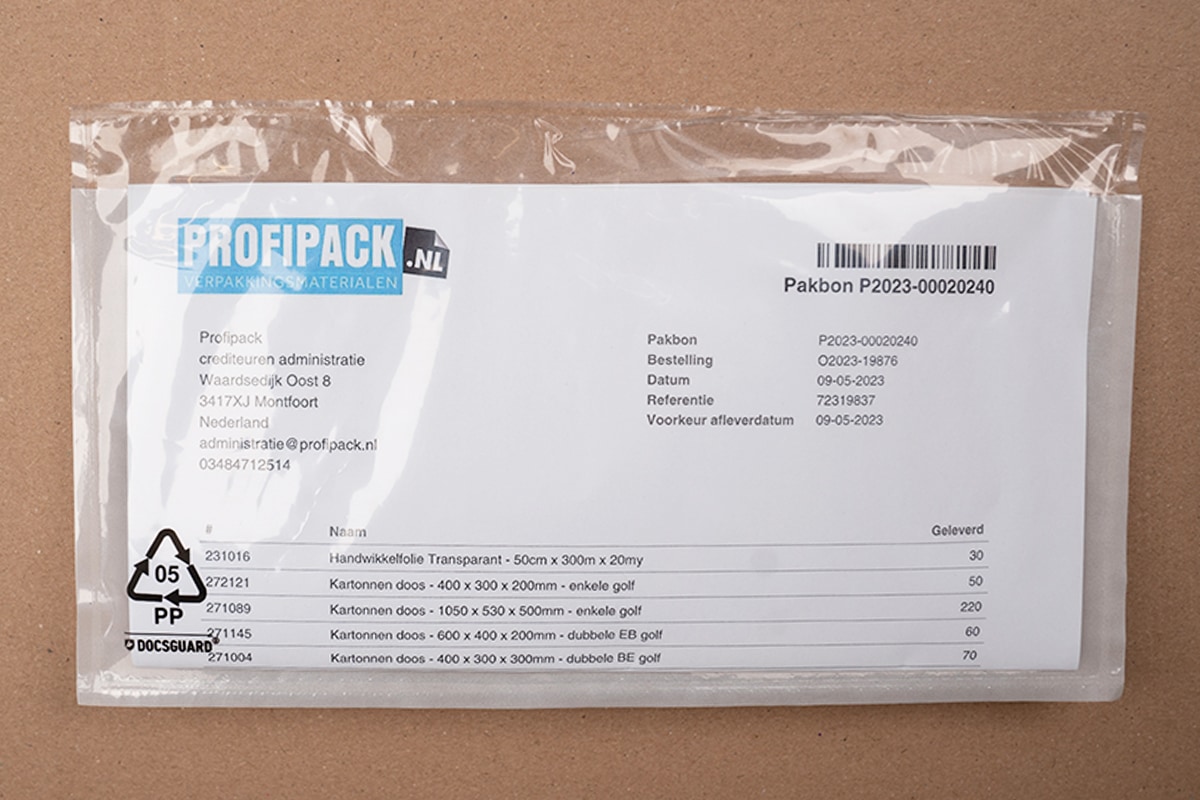 Paklijst enveloppen blanco - 225 x 122mm (250 st)