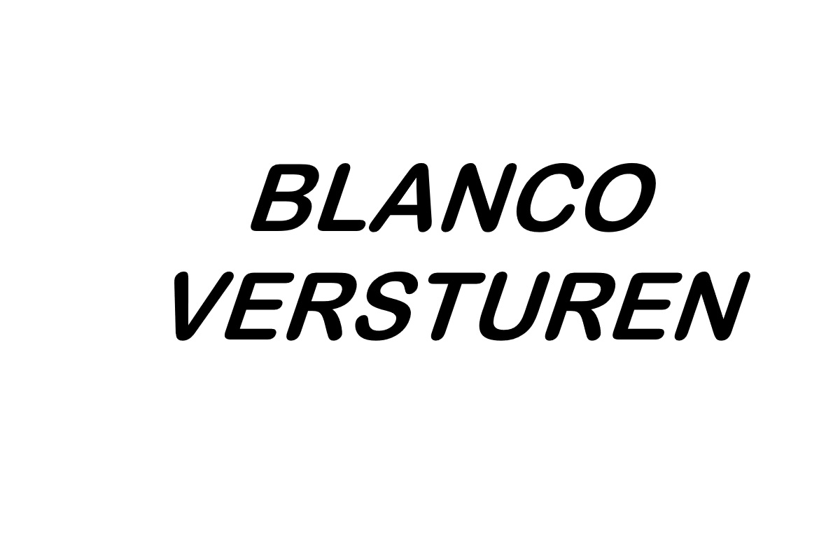 Blanco versturen