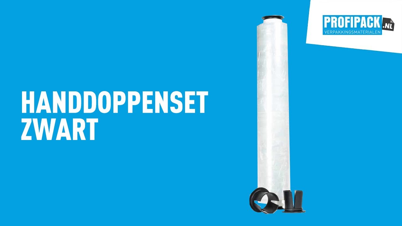 Handwikkelfolie dispenser - handdoppenset zwart