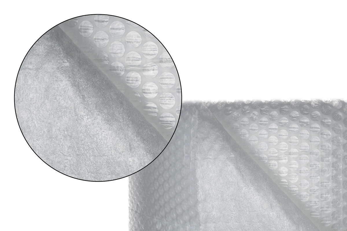 Noppenfolie met schuimfolie - 150cm x 75m x 80my + 1mm