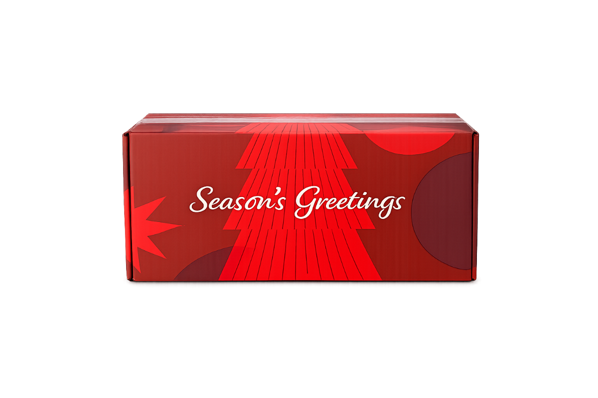 Kerstdoos "Seasons Greetings" - 390 x 290 x 126mm