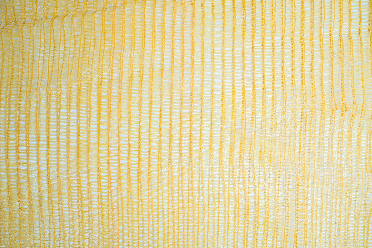 Netzakken Raschel geel met koord - 60 x 80cm