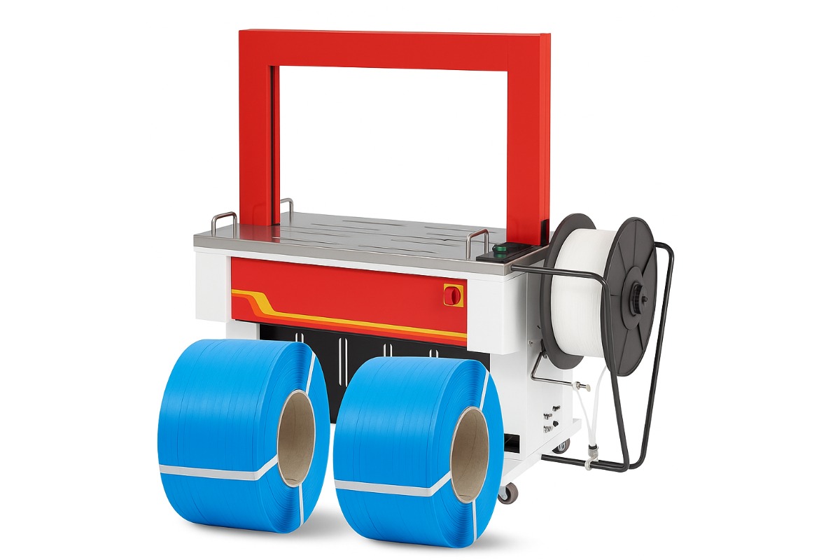 TP-601 automatische omsnoeringsmachine met 2 rollen band