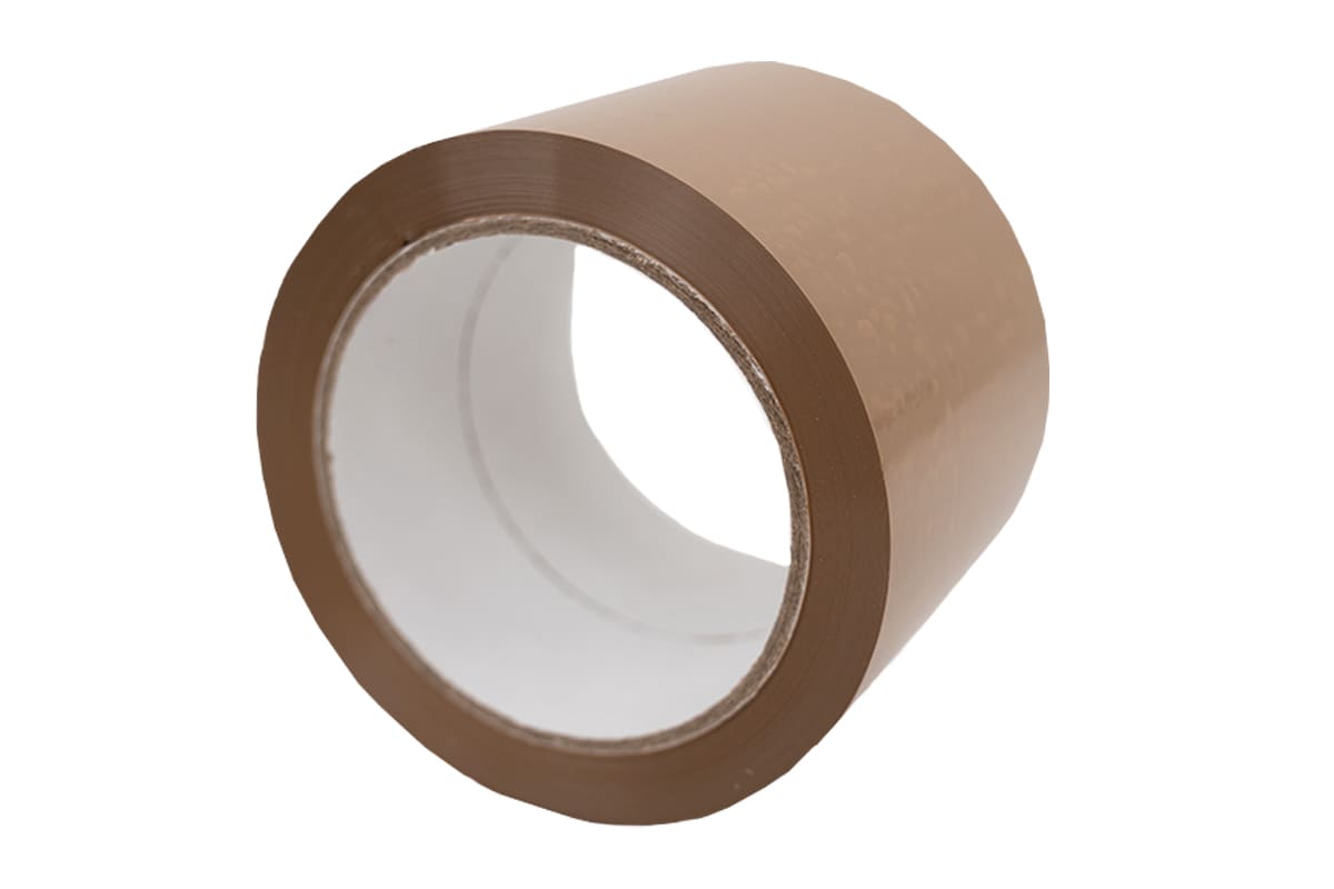 PVC tape transparant - 25mm x 66m bruin, 75.0000 millimeter