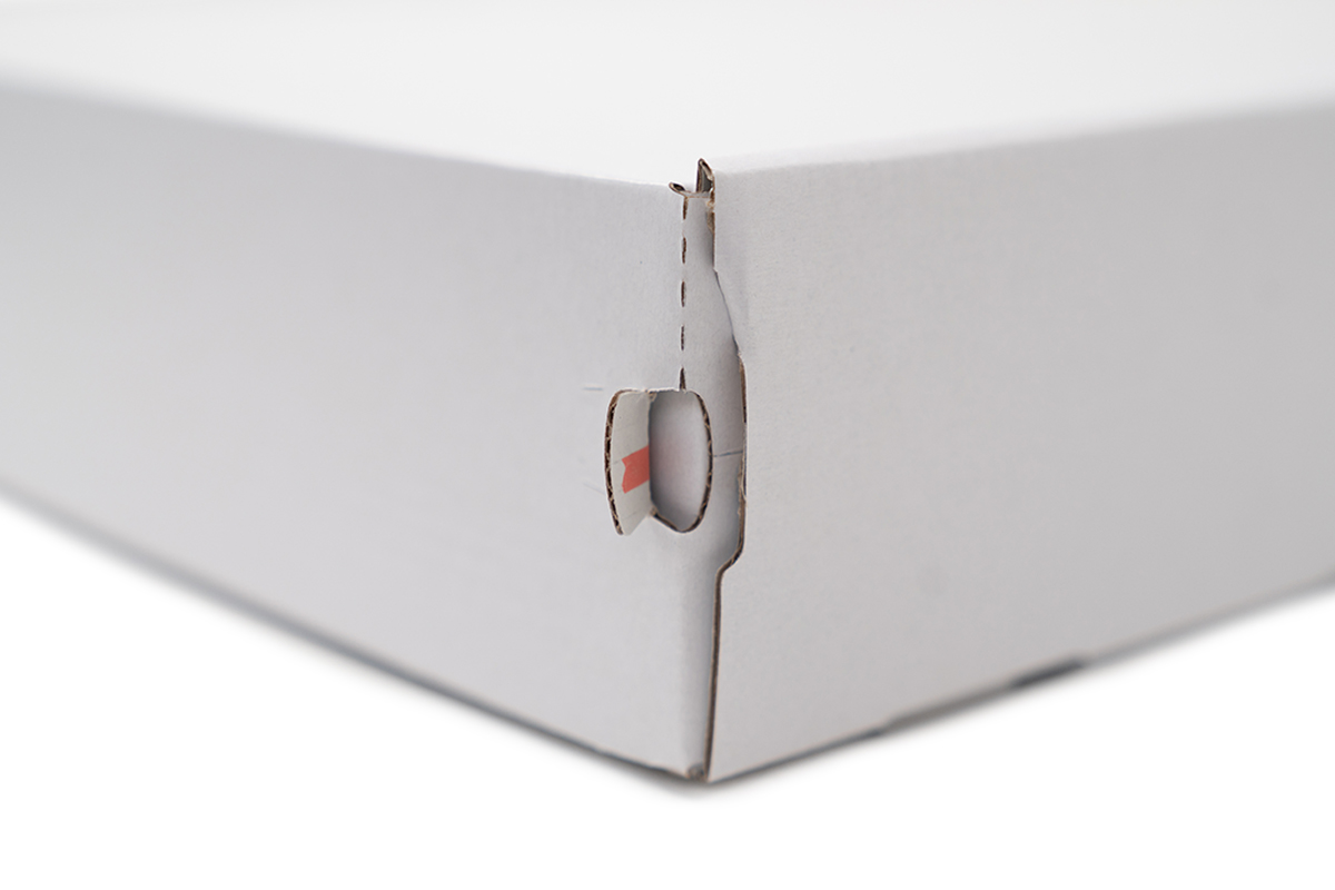 Postdoos wit met plak- en afscheurstrip - 290 x 185 x 70mm 