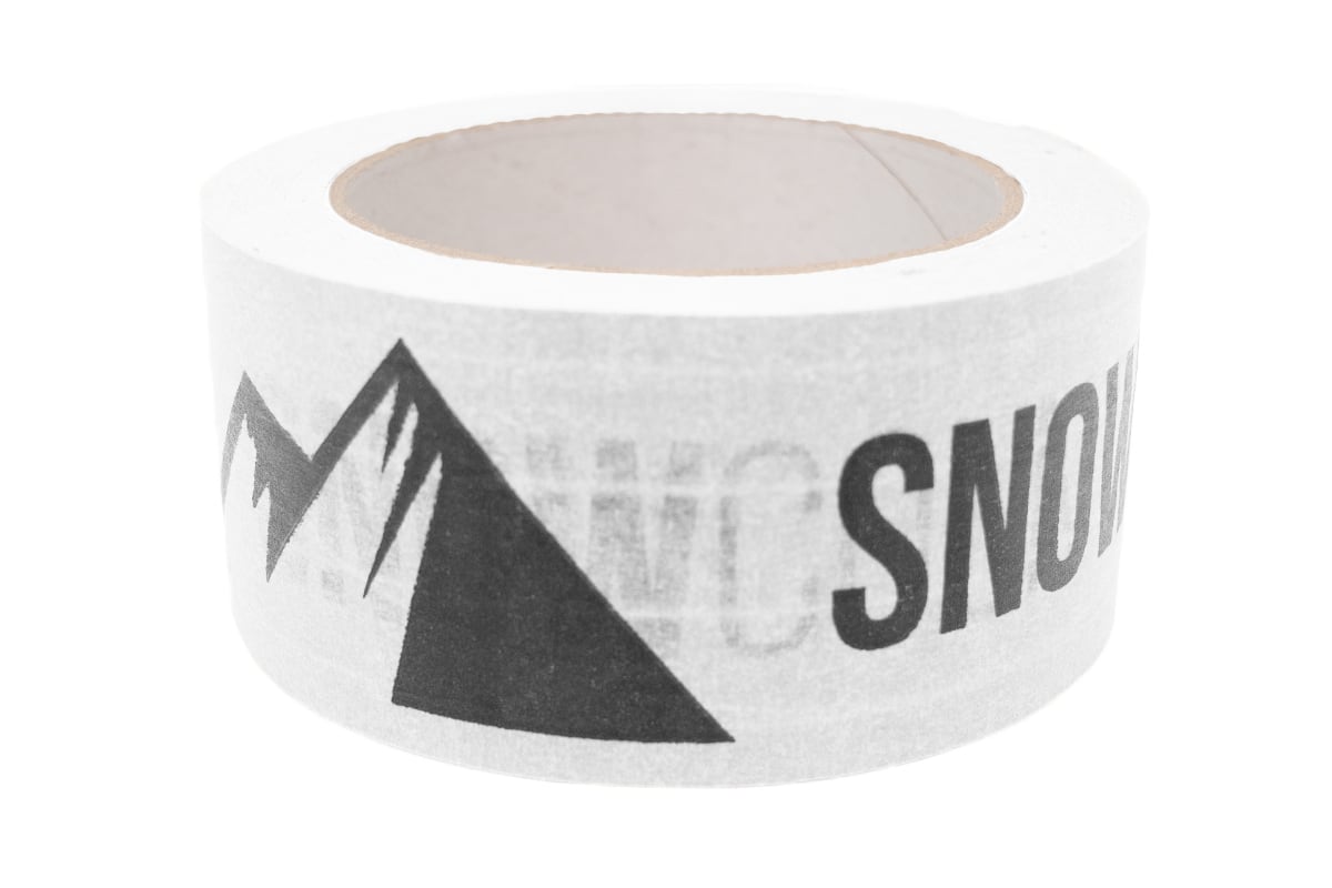 Bedrukte papieren tape versterkt wit - 50mm x 50m (1 kleur)