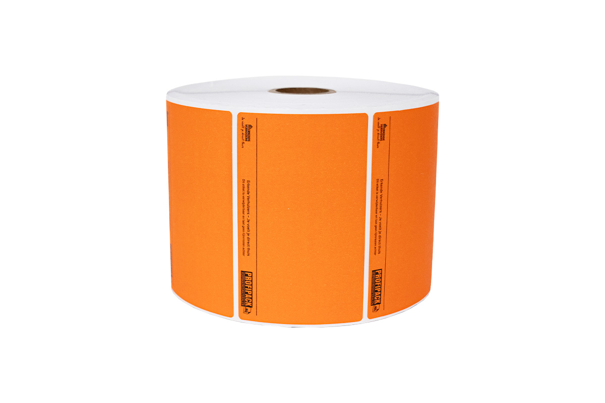 Verhuisetiketten oranje - 55 x 90mm