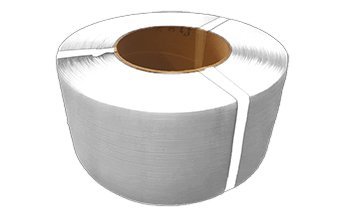 PP omsnoeringsband wit - 12mm x 2.500m x 0,63mm