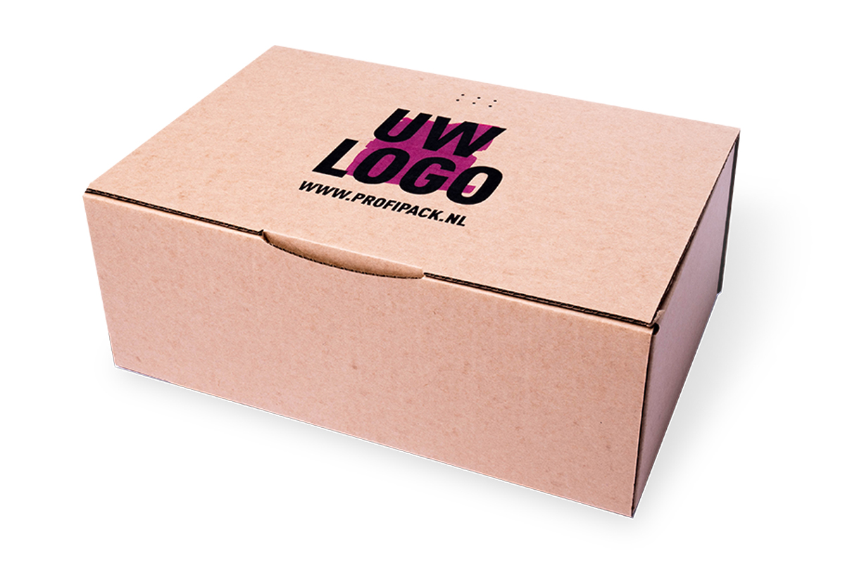 Postdoos 2 zijdes bedrukt - 200 x 100 x 100mm 