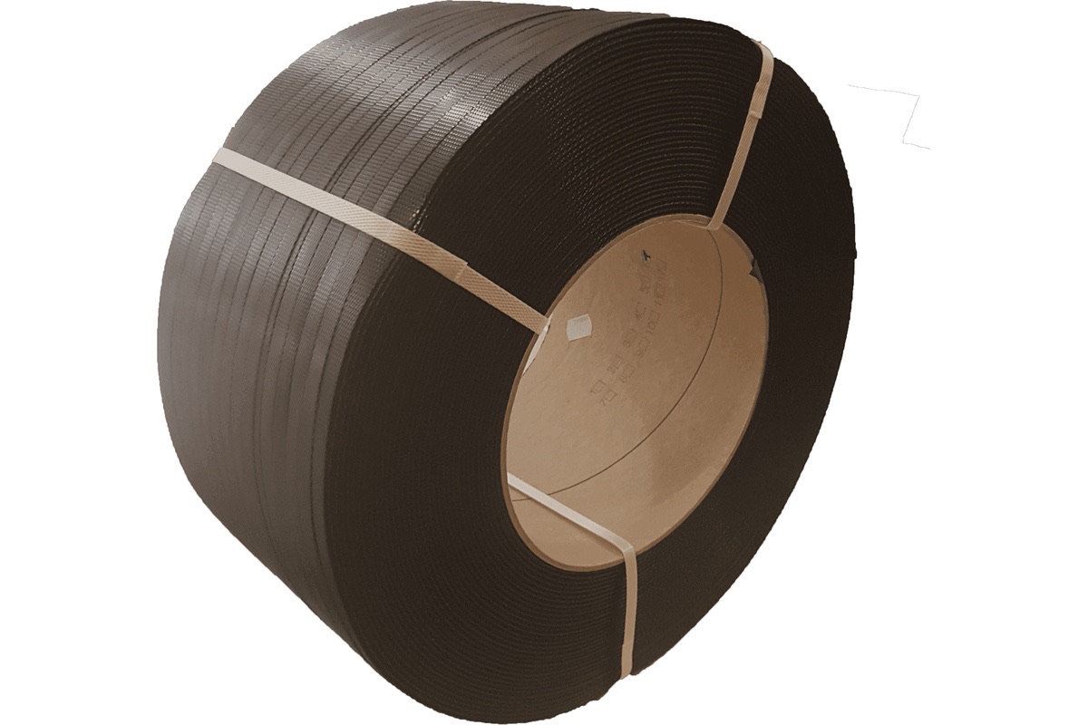 PP omsnoeringsband zwart - 12mm x 3.000m x 0,55mm