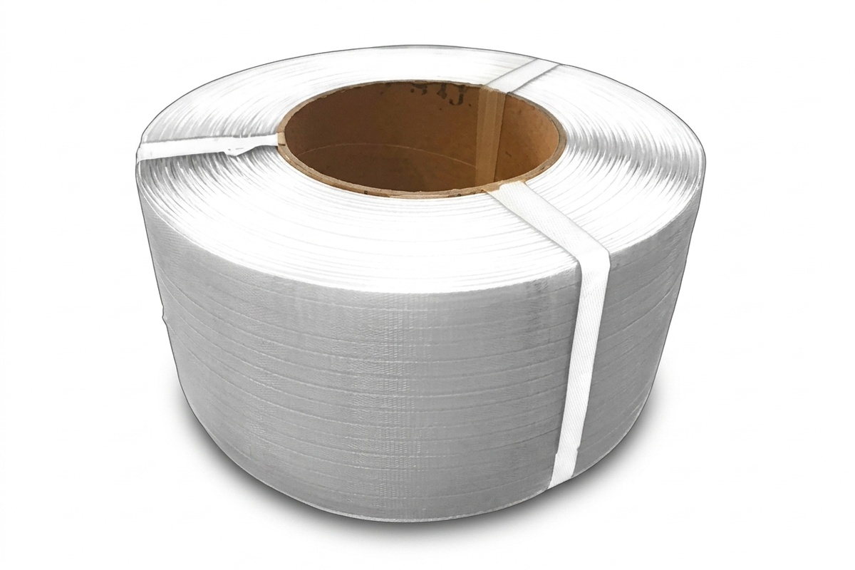 PP omsnoeringsband wit - 12mm x 2.500m x 0,63mm