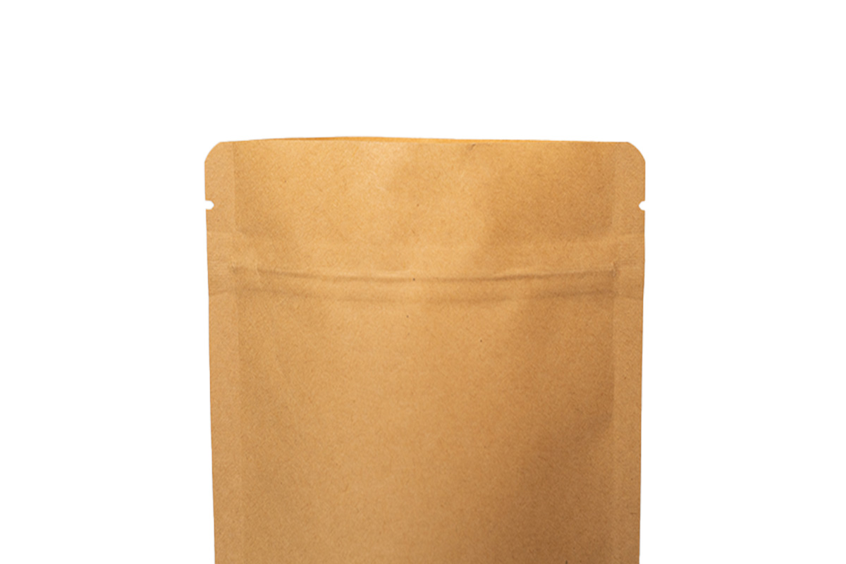 Kraftpapier stazakken bruin met venster 100ml - 85 x 115mm (100st)