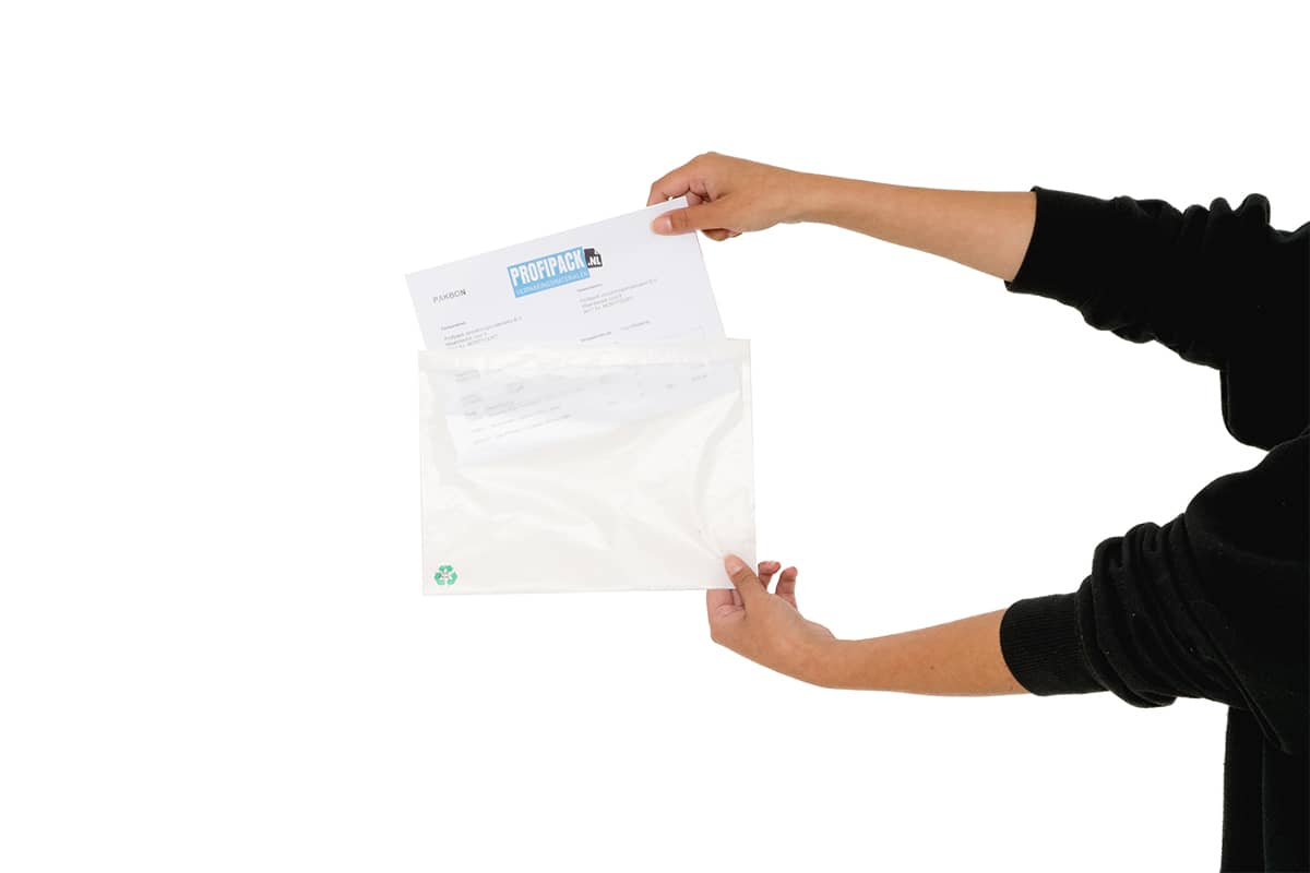 Eco papieren paklijst enveloppen blanco - 230 x 170mm (1.000 st)
