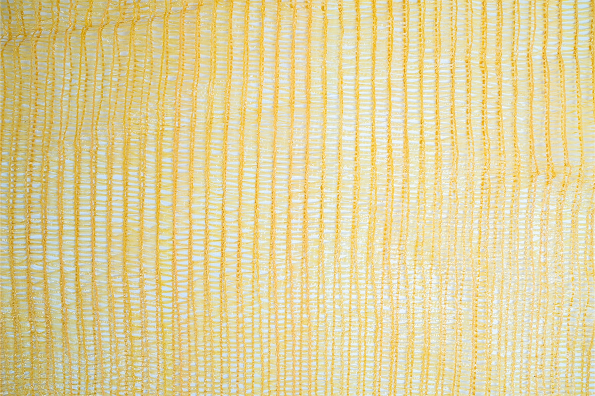 Netzakken Raschel geel met koord - 60 x 80cm