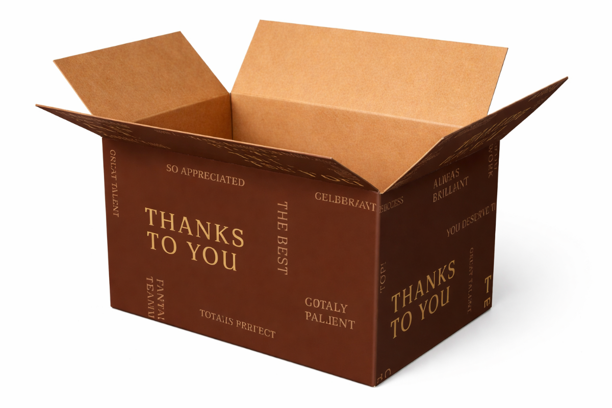 Kerstdoos "Thanks"  - 390 x 290 x 126mm